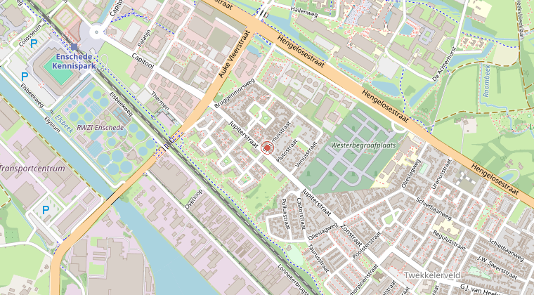 Kaart van de omgeving van de melding