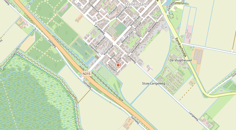 Kaart van de omgeving van de melding