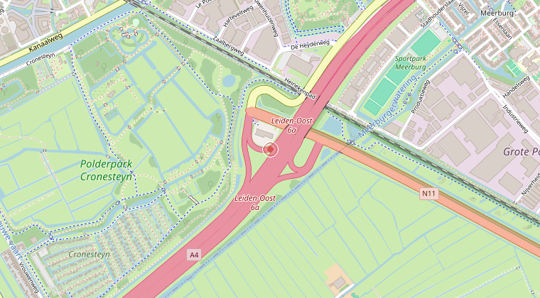 Kaart van de omgeving van de melding