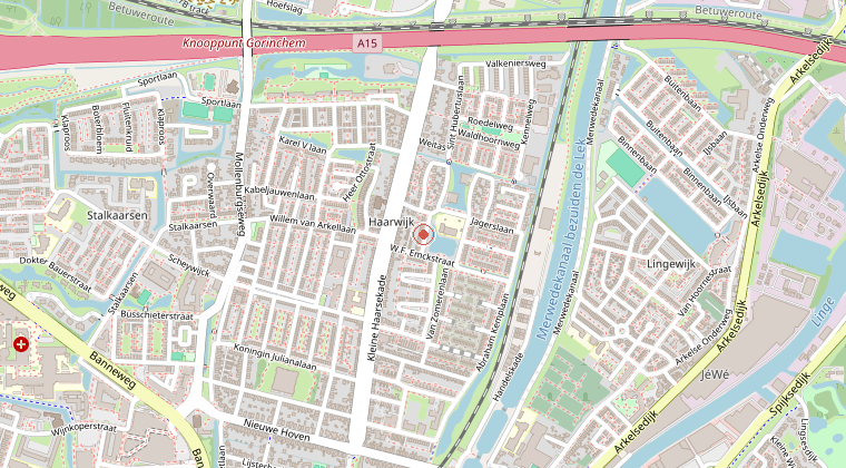 Kaart van de omgeving van de melding