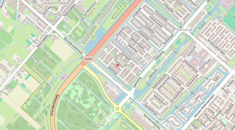 Kaart van de omgeving van de melding