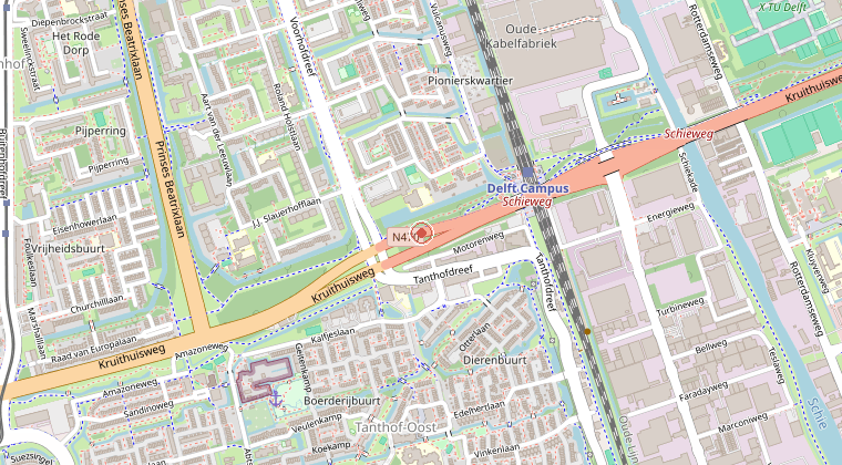 Kaart van de omgeving van de melding
