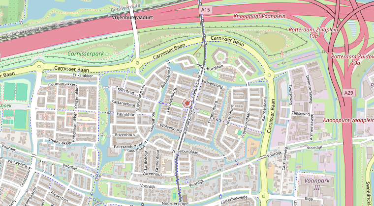 Kaart van de omgeving van de melding