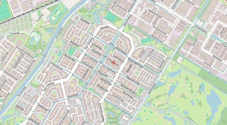Kaart van de omgeving van de melding