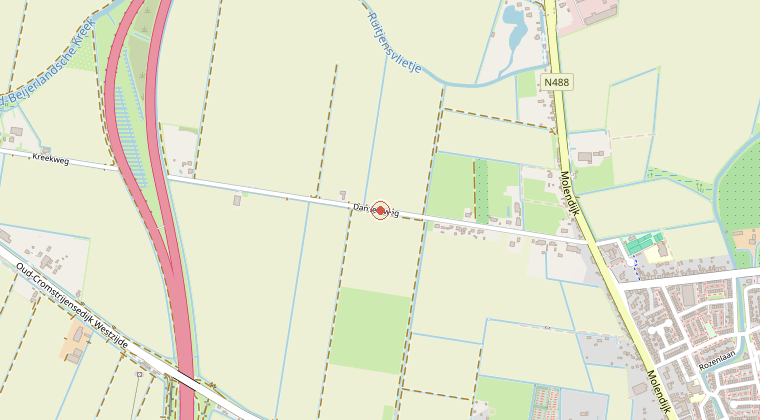 Kaart van de omgeving van de melding