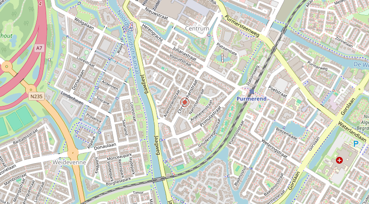 Kaart van de omgeving van de melding