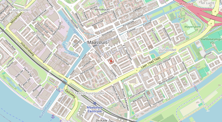Kaart van de omgeving van de melding