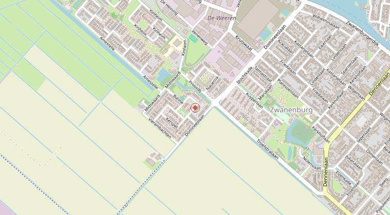Kaart van de omgeving van de melding