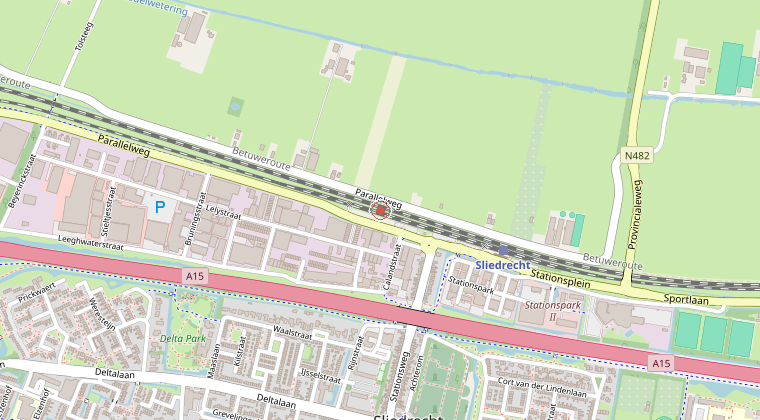 Kaart van de omgeving van de melding