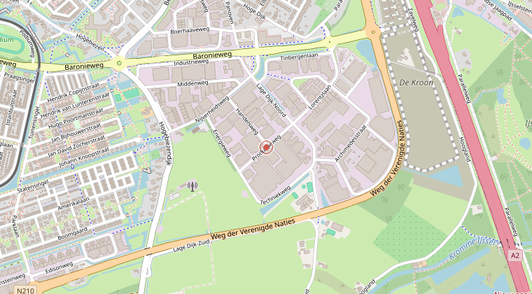 Kaart van de omgeving van de melding