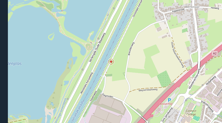 Kaart van de omgeving van de melding