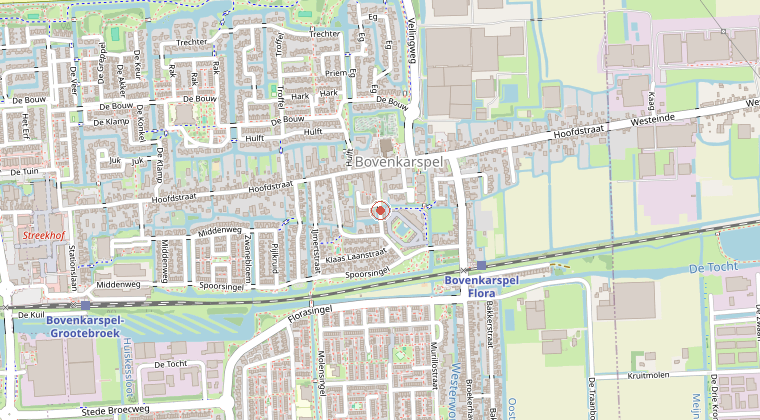 Kaart van de omgeving van de melding