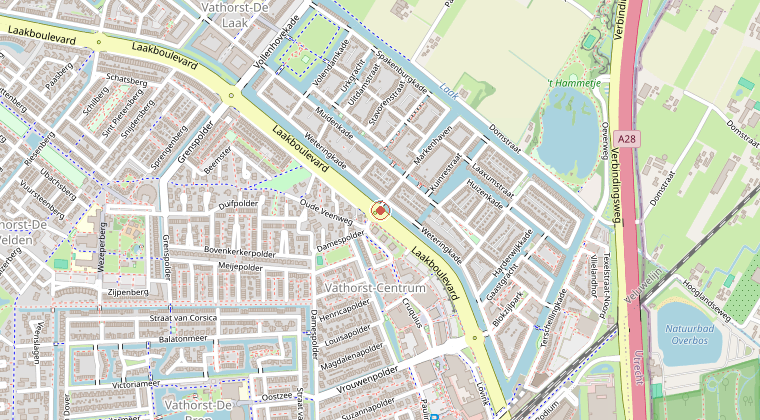 Kaart van de omgeving van de melding