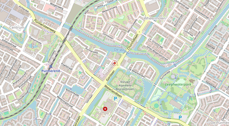 Kaart van de omgeving van de melding