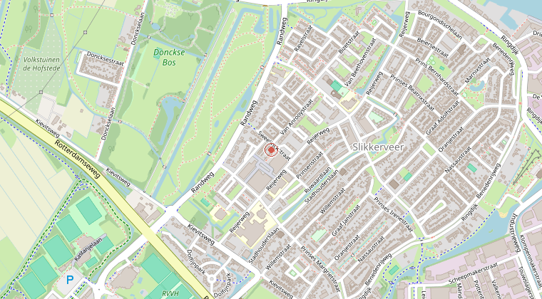 Kaart van de omgeving van de melding