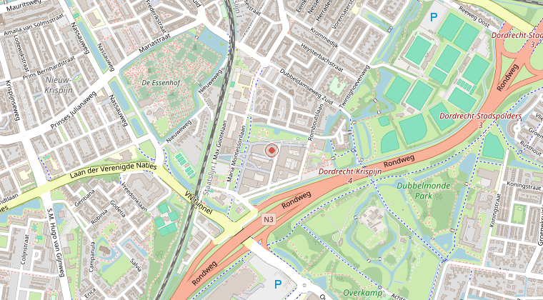 Kaart van de omgeving van de melding
