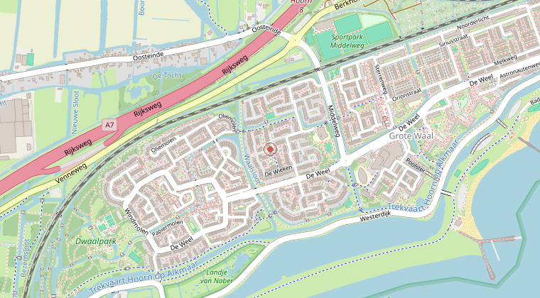 Kaart van de omgeving van de melding