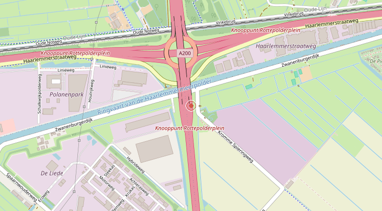 Kaart van de omgeving van de melding
