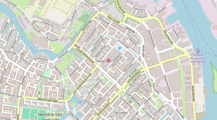 Kaart van de omgeving van de melding