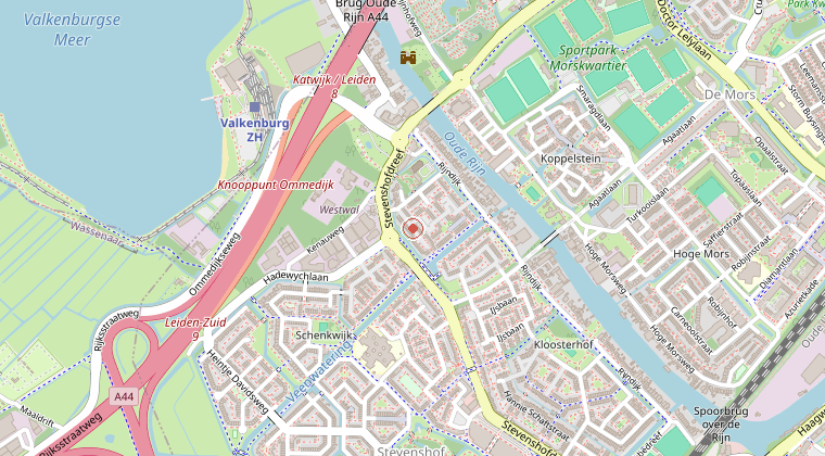 Kaart van de omgeving van de melding