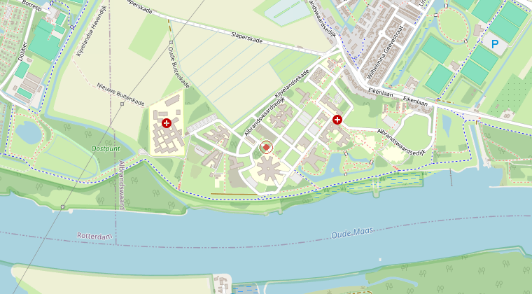 Kaart van de omgeving van de melding