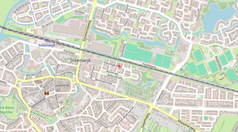 Kaart van de omgeving van de melding