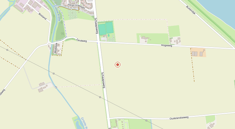 Kaart van de omgeving van de melding