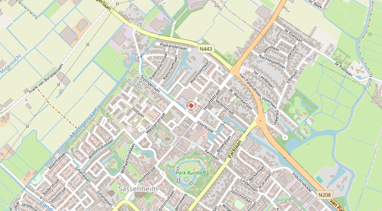 Kaart van de omgeving van de melding