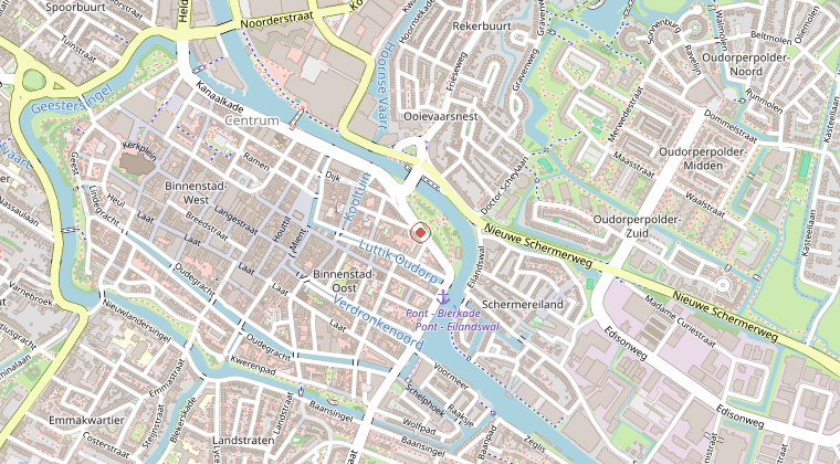 Kaart van de omgeving van de melding