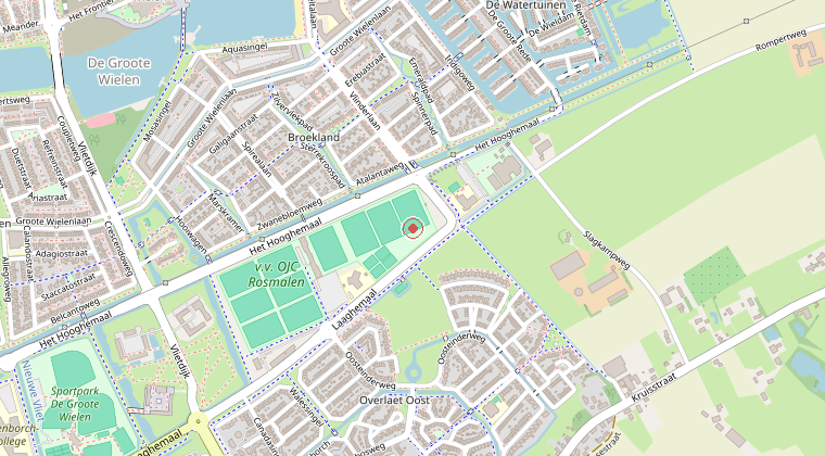 Kaart van de omgeving van de melding
