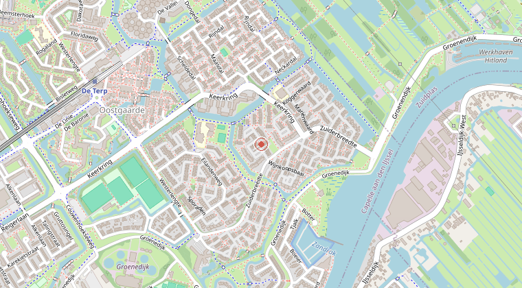 Kaart van de omgeving van de melding