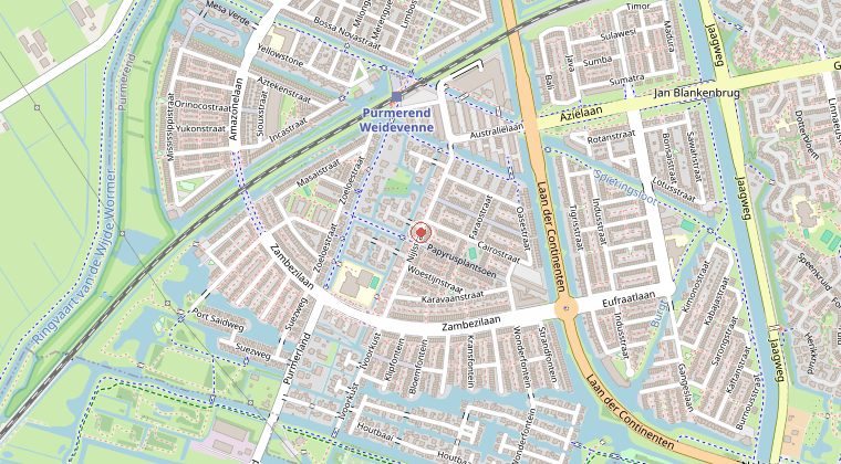 Kaart van de omgeving van de melding