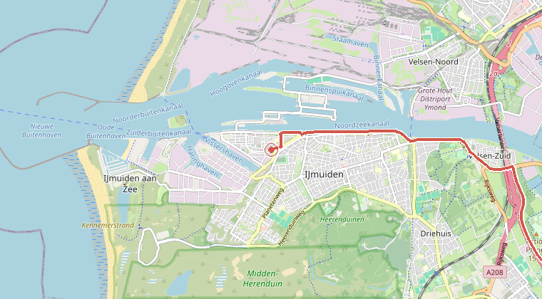 Kaart van de omgeving van de melding