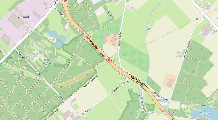 Kaart van de omgeving van de melding