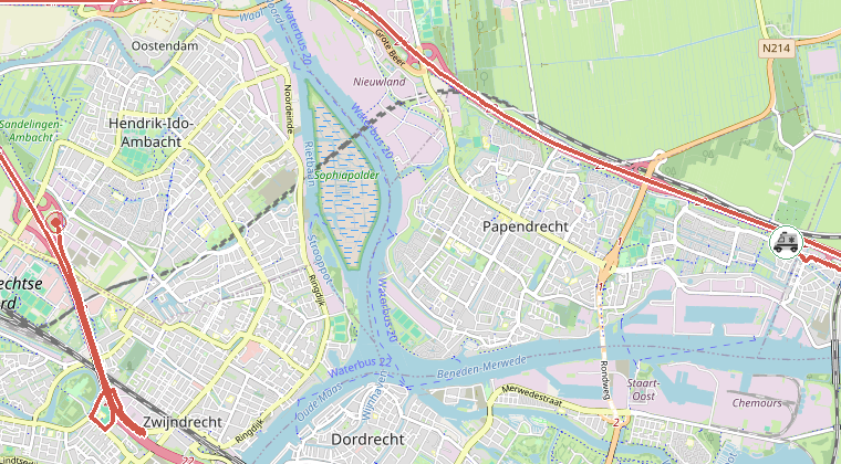Kaart van de omgeving van de melding