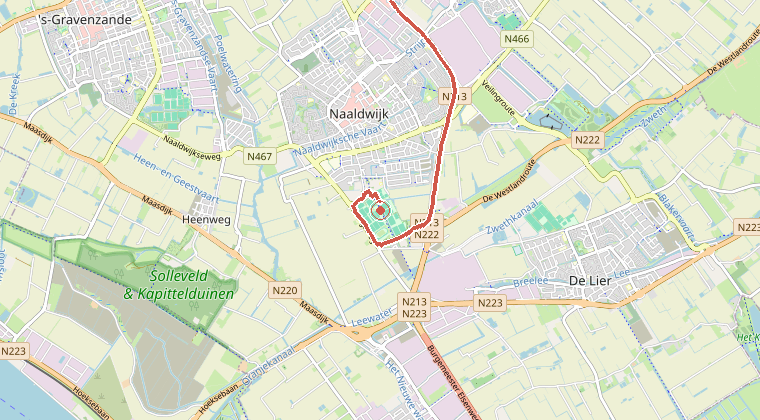 Kaart van de omgeving van de melding