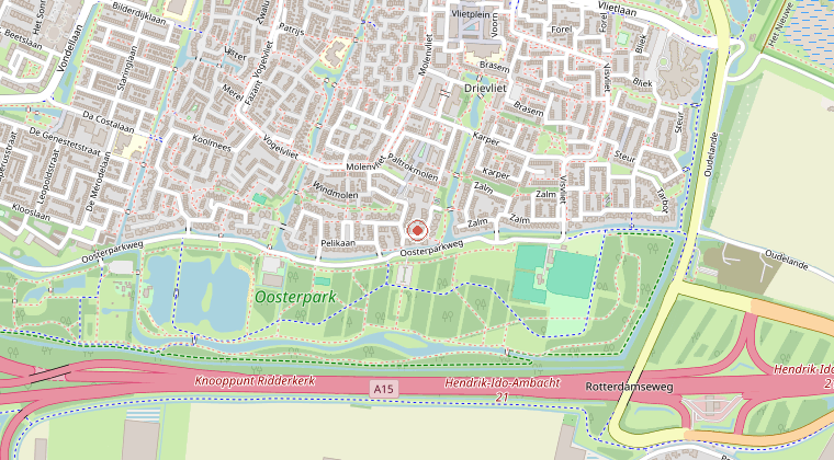 Kaart van de omgeving van de melding