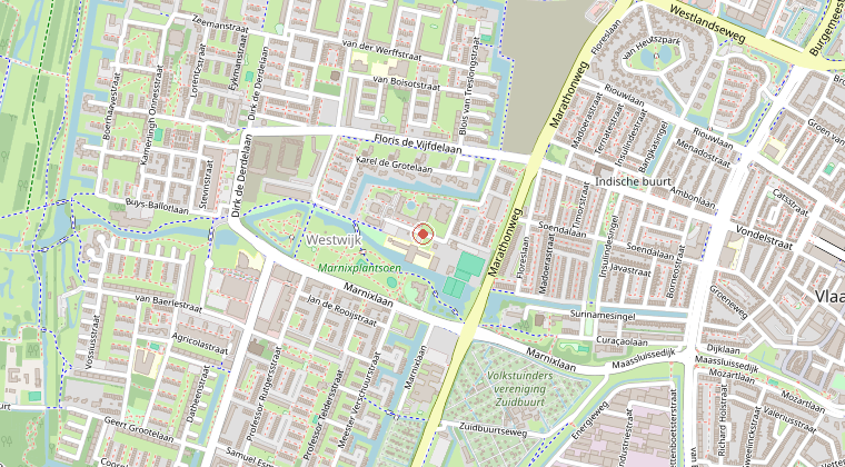 Kaart van de omgeving van de melding