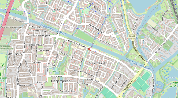 Kaart van de omgeving van de melding