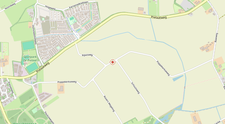 Kaart van de omgeving van de melding