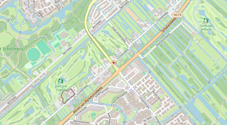 Kaart van de omgeving van de melding