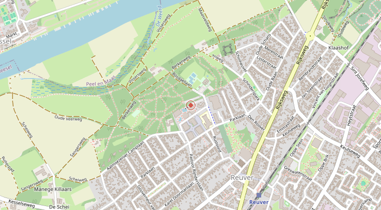 Kaart van de omgeving van de melding