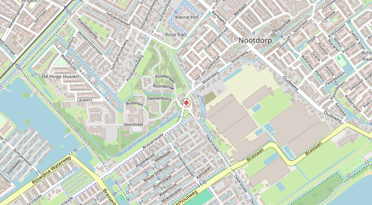 Kaart van de omgeving van de melding