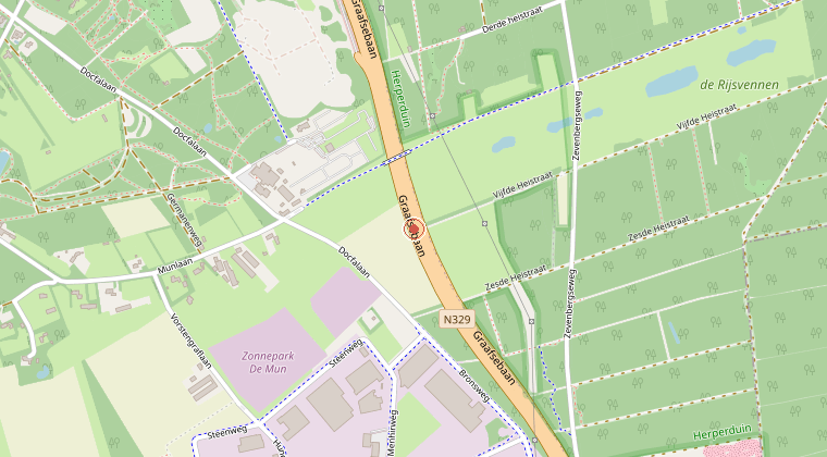 Kaart van de omgeving van de melding