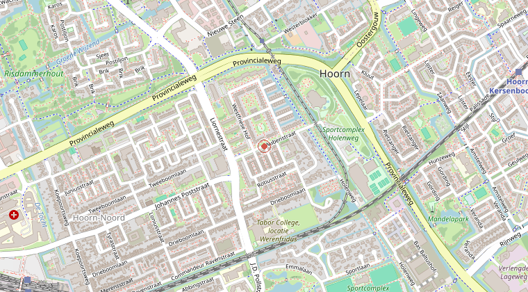 Kaart van de omgeving van de melding