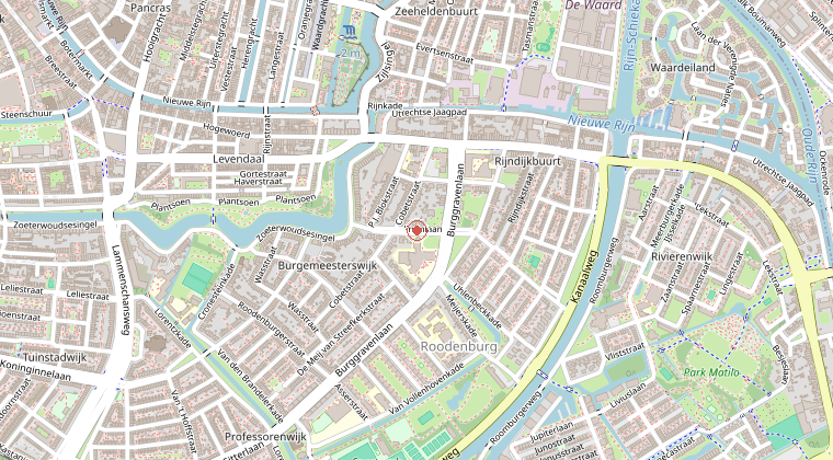 Kaart van de omgeving van de melding