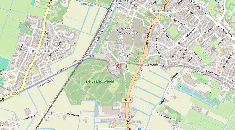 Kaart van de omgeving van de melding