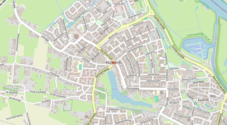 Kaart van de omgeving van de melding