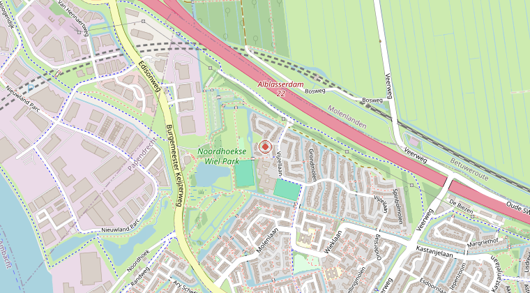 Kaart van de omgeving van de melding