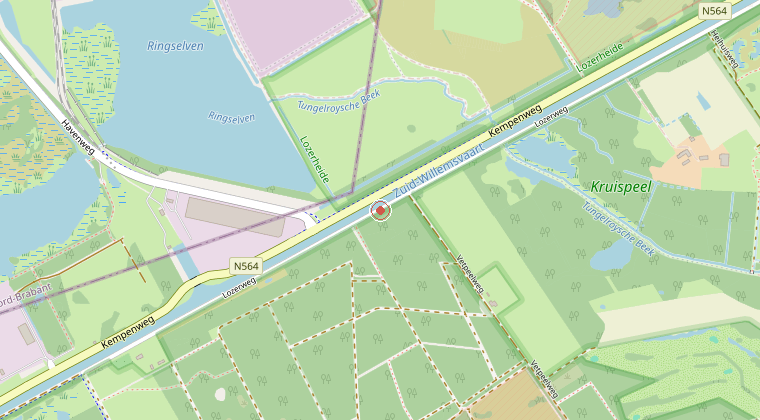 Kaart van de omgeving van de melding